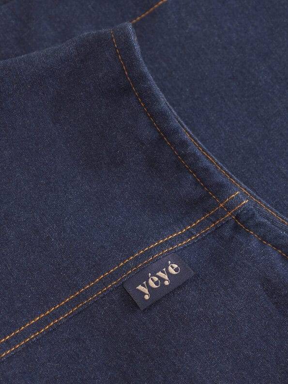 Mademoiselle YéYé Jeans Pinafore-Kleid mit Reißverschluss aus Bio-Baumwolle Riesige Ersparnisse