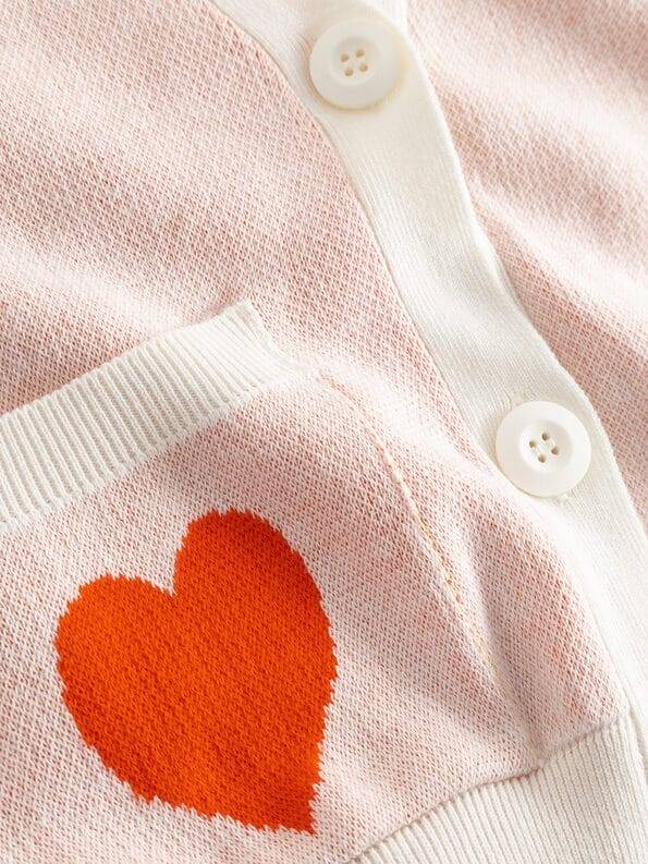 Mademoiselle YéYé Strickjacke mit V-Ausschnitt aus Bio-Baumwolle Saisonale Angebote