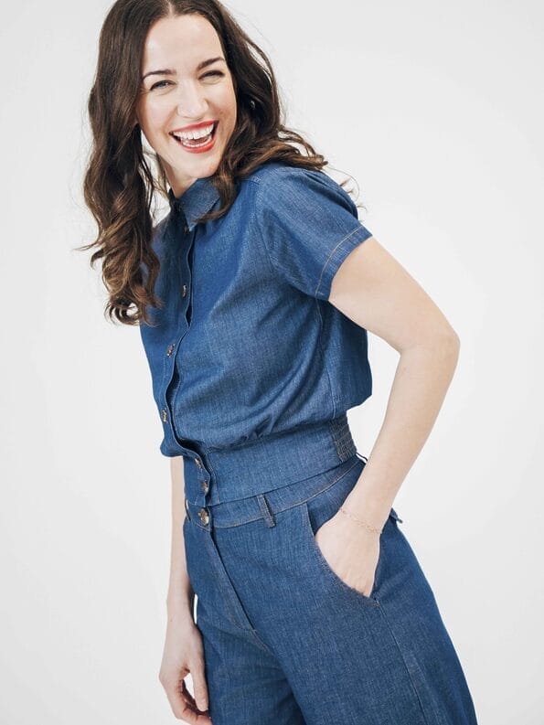 Mademoiselle YéYé Jeans Hemdbluse aus Bio-Baumwolle Neueste Stile