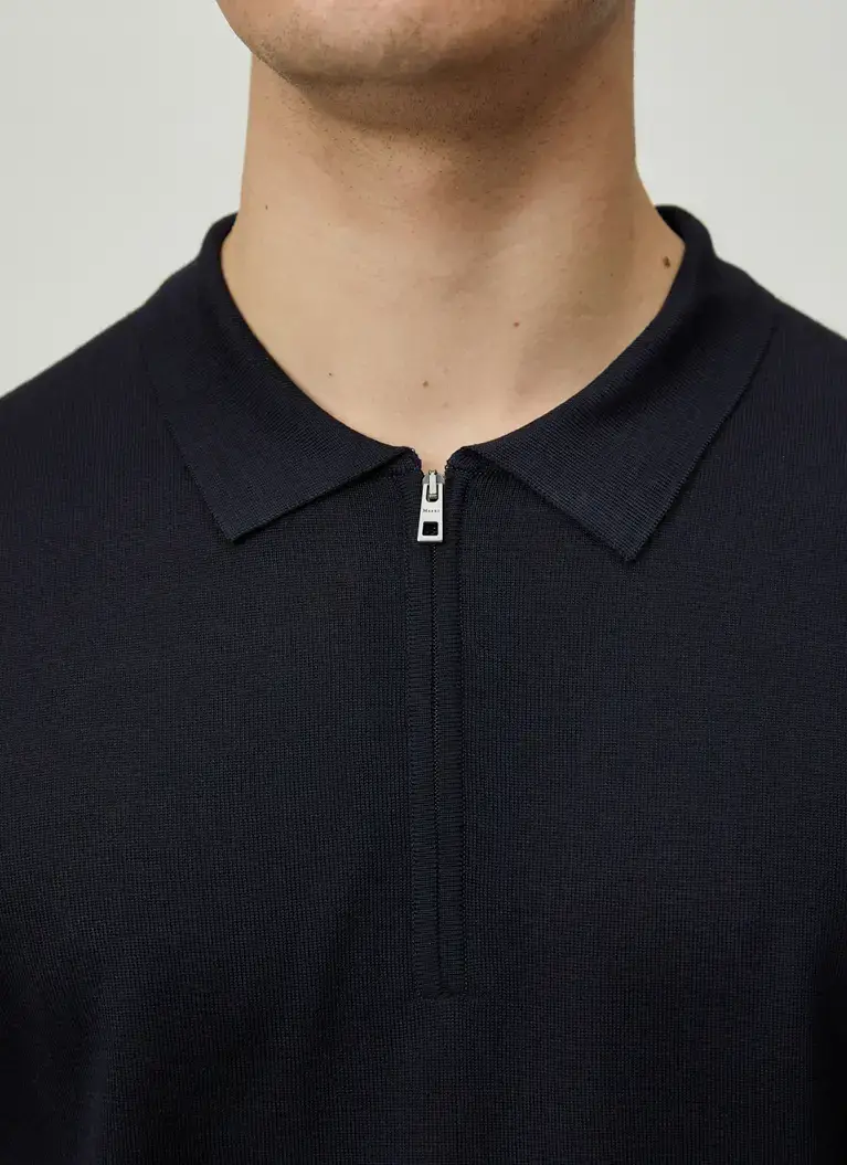 Maerz Muenchen Zipper Polohemd100% MerinowolleArt. Nr. 406400-399 Preisnachlass