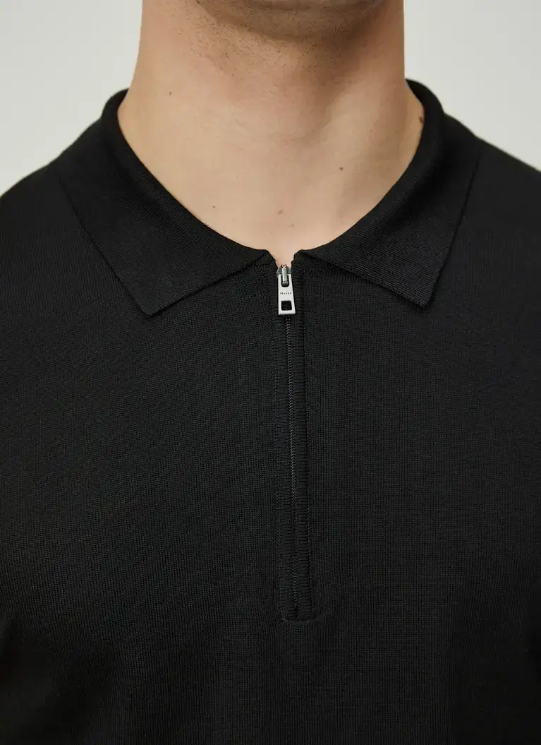 Maerz Muenchen Zipper Polohemd100% MerinowolleArt. Nr. 406400-595 Saisonschlussverkauf