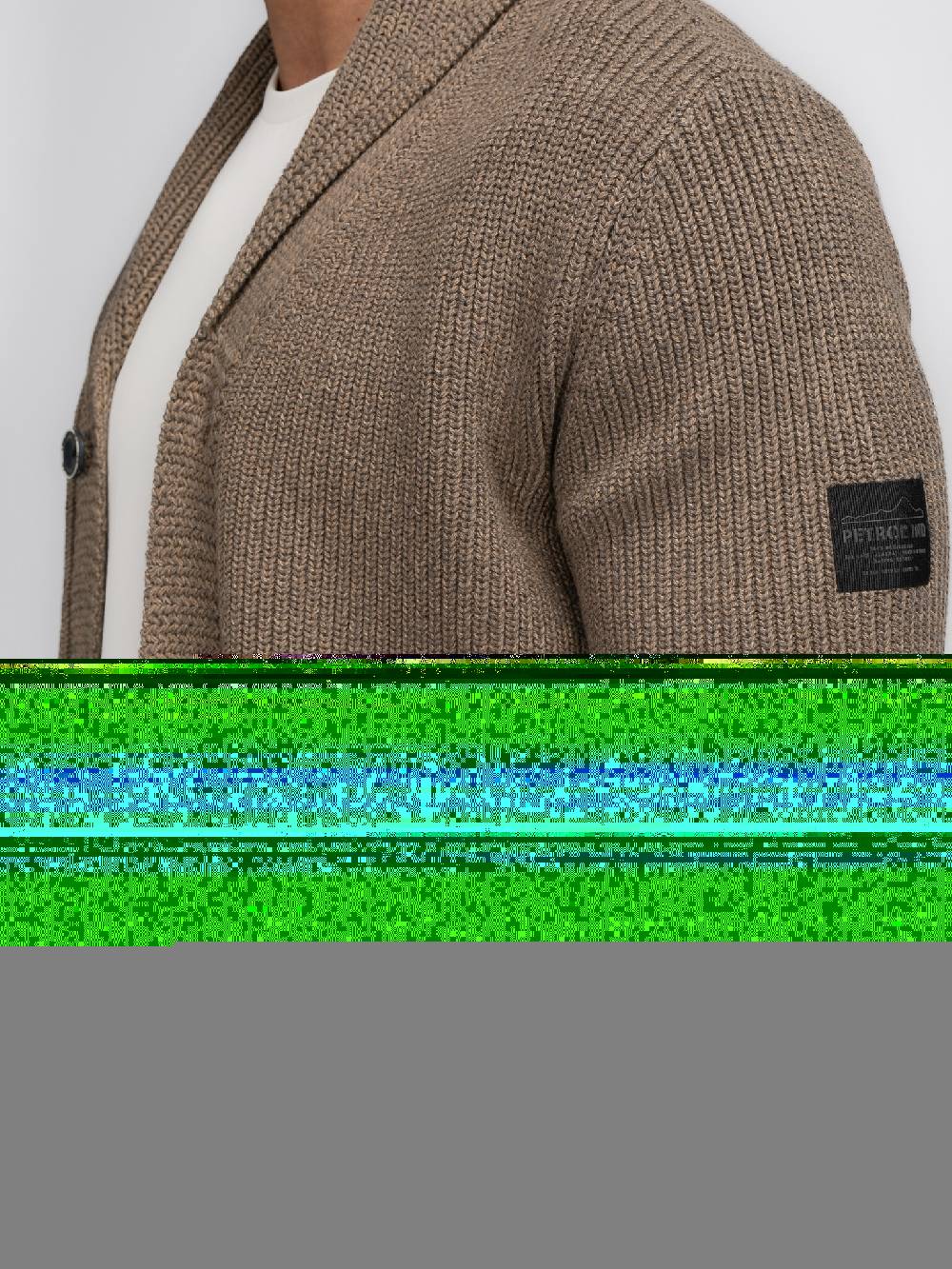 Petrol Industries M-3040-KWC282 Men Knitwear Collar Cardigan (7140 Oak) Jubiläumsangebot
