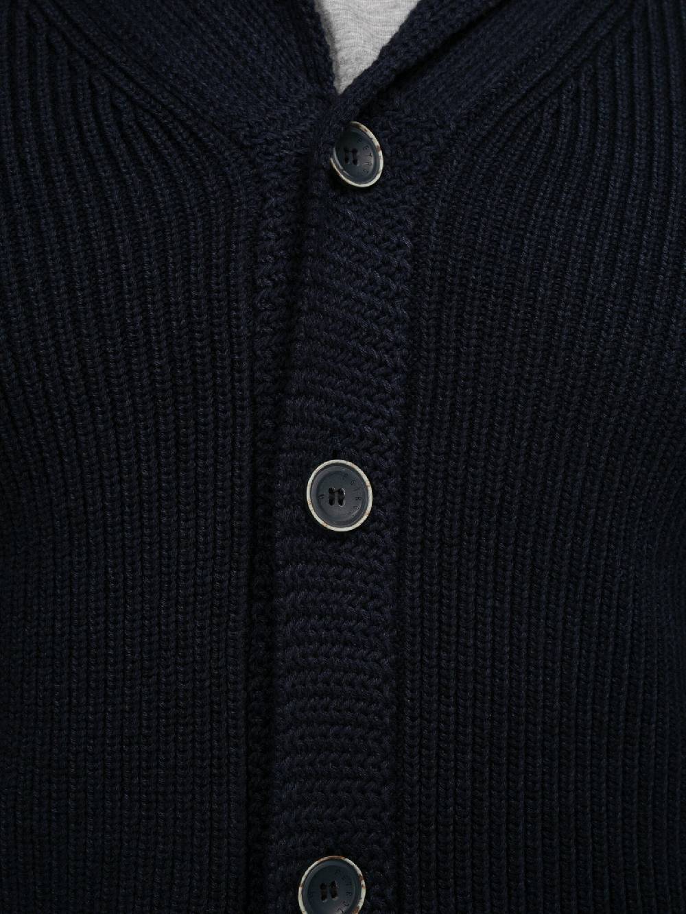 Petrol Industries M-3040-KWC282 Men Knitwear Collar Cardigan (5120 Sky Captain) Lagerräumung