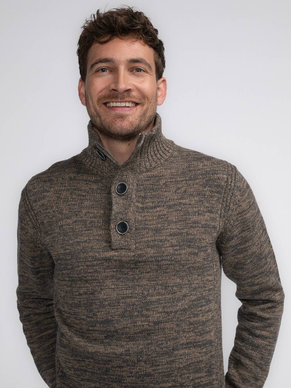 Petrol Industries M-3040-KWC206 Men Knitwear Collar (7140 Oak) Online Outlet