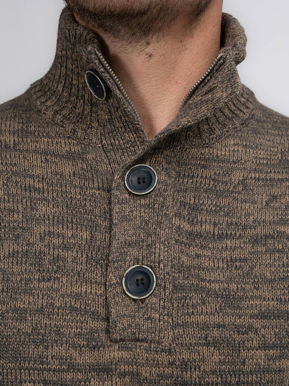 Petrol Industries M-3040-KWC206 Men Knitwear Collar (7140 Oak) Online Outlet