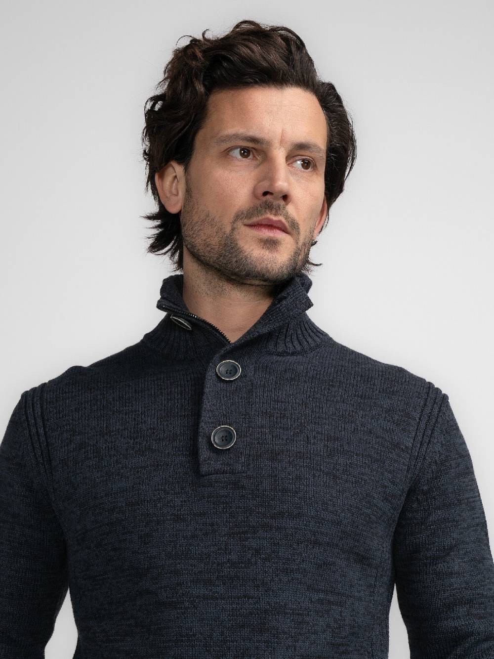 Petrol Industries M-3040-KWC206 Men Knitwear Collar (5120 Sky Captain) Exklusive Angebote