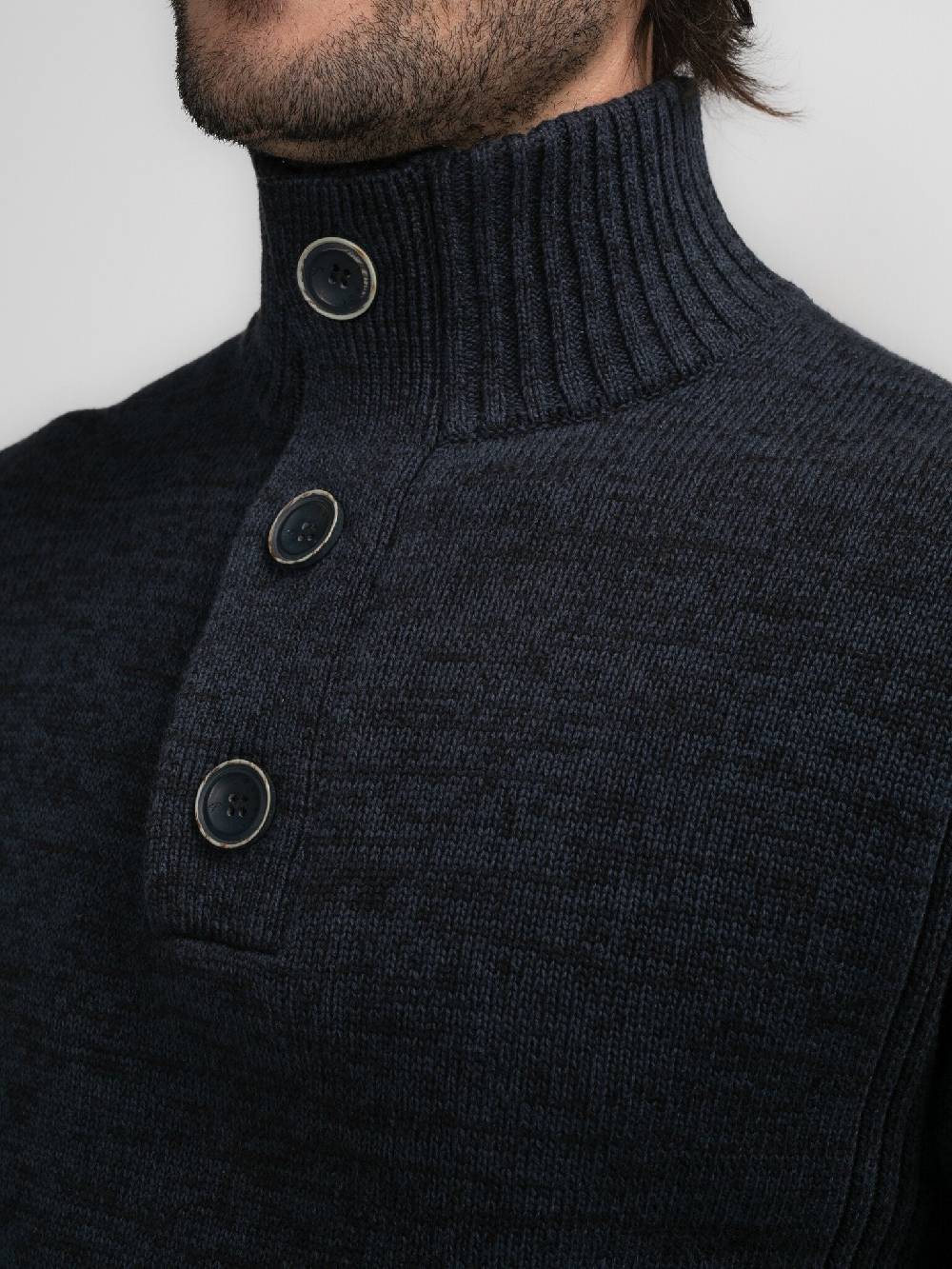 Petrol Industries M-3040-KWC206 Men Knitwear Collar (5120 Sky Captain) Exklusive Angebote