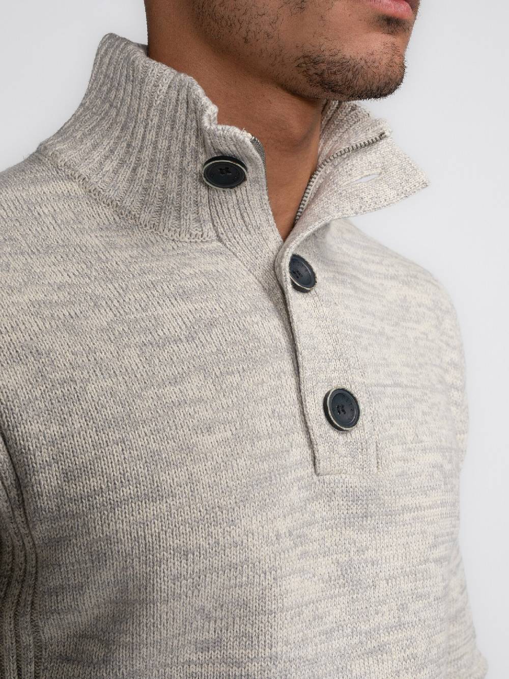 Petrol Industries M-3040-KWC206 Men Knitwear Collar (0009 Antique White) Große Rabatte