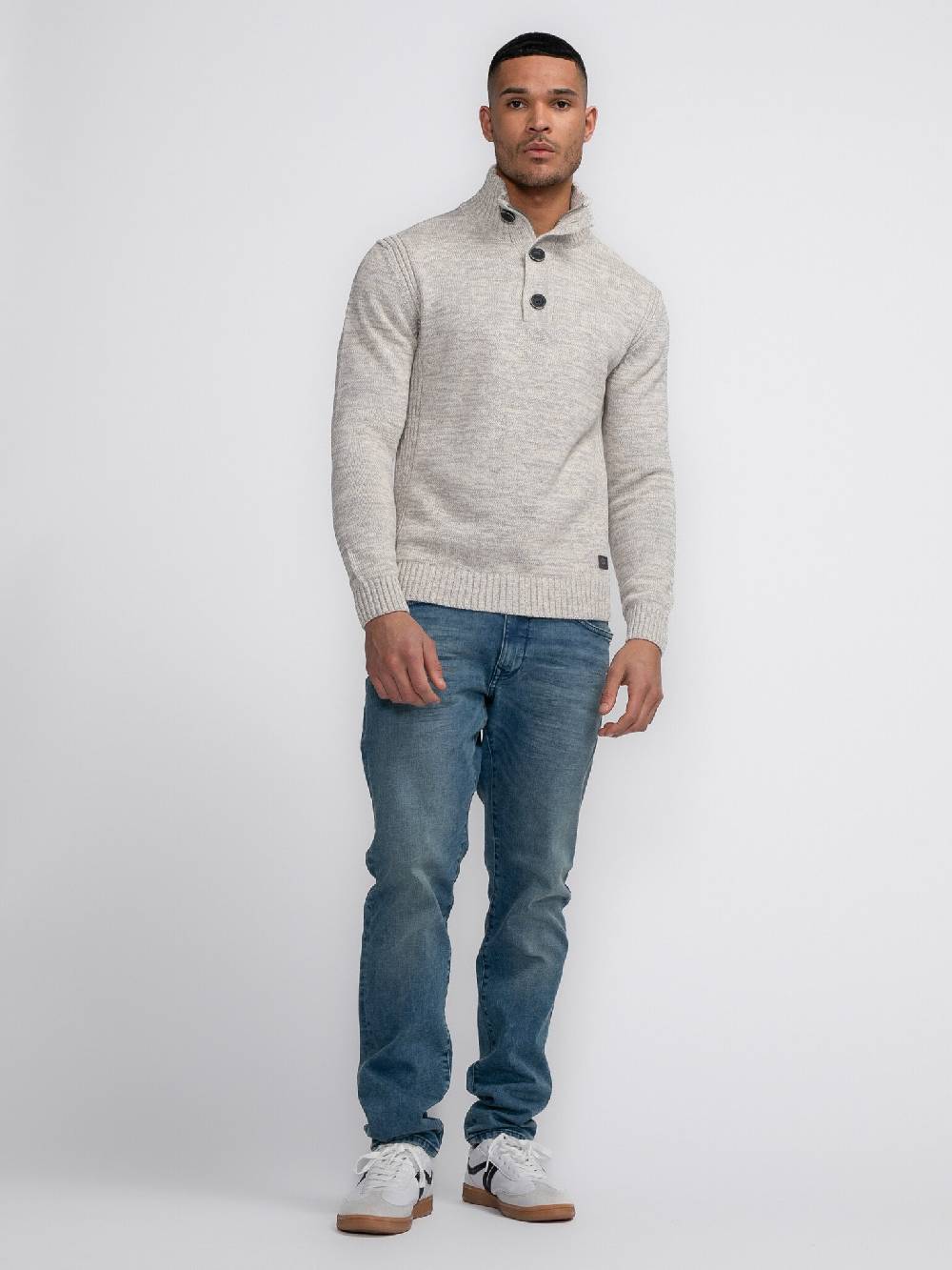 Petrol Industries M-3040-KWC206 Men Knitwear Collar (0009 Antique White) Große Rabatte