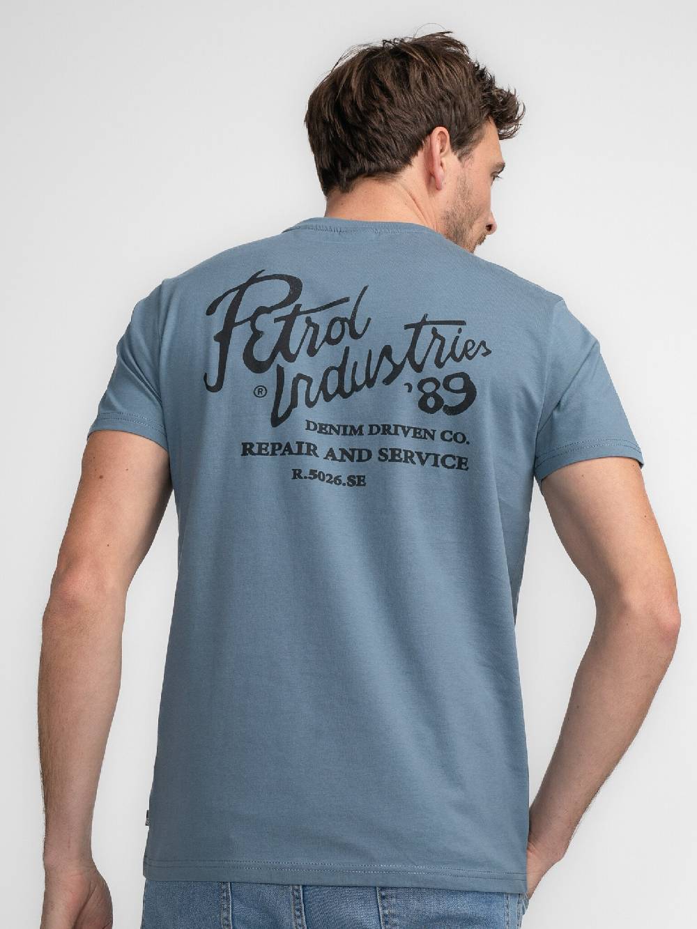 Petrol M-3040-TSR662 Men T-Shirt SS Classic Print (5183 Light Shadow) Tägliche Deals