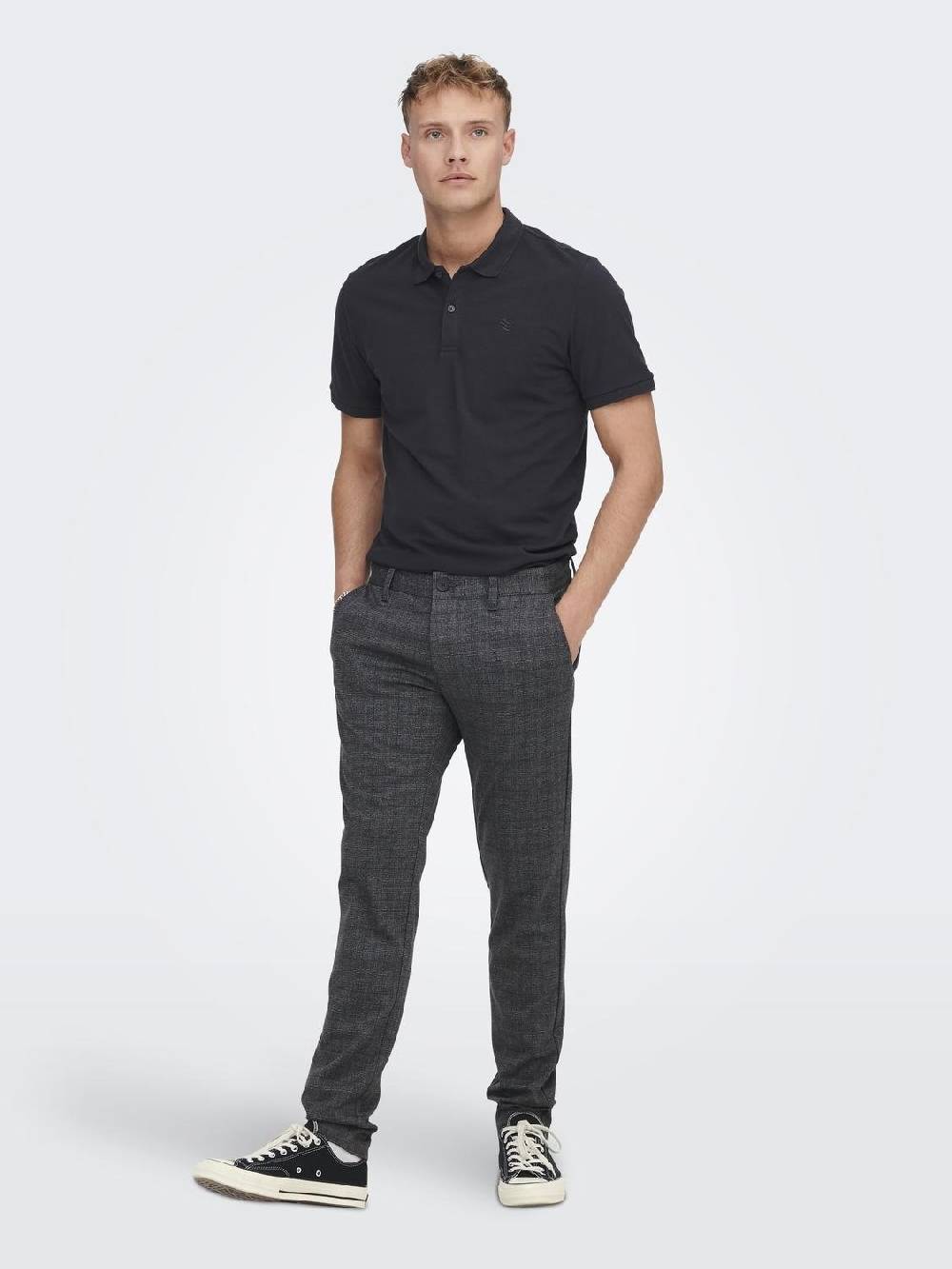 Only & Sons Onsmark Pant Check GW 1451 NOOS Phantom 22021451 Bis zu 60% Rabatt