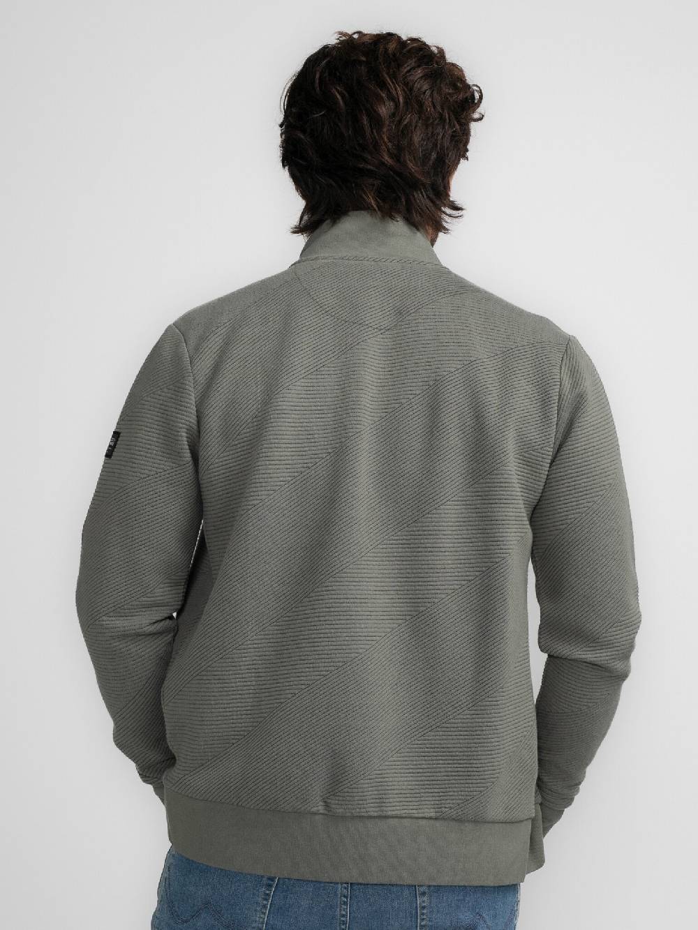 Petrol M-3040-SWC315 Men Sweater Collar Zip (6165 Dark Sage) zollfrei