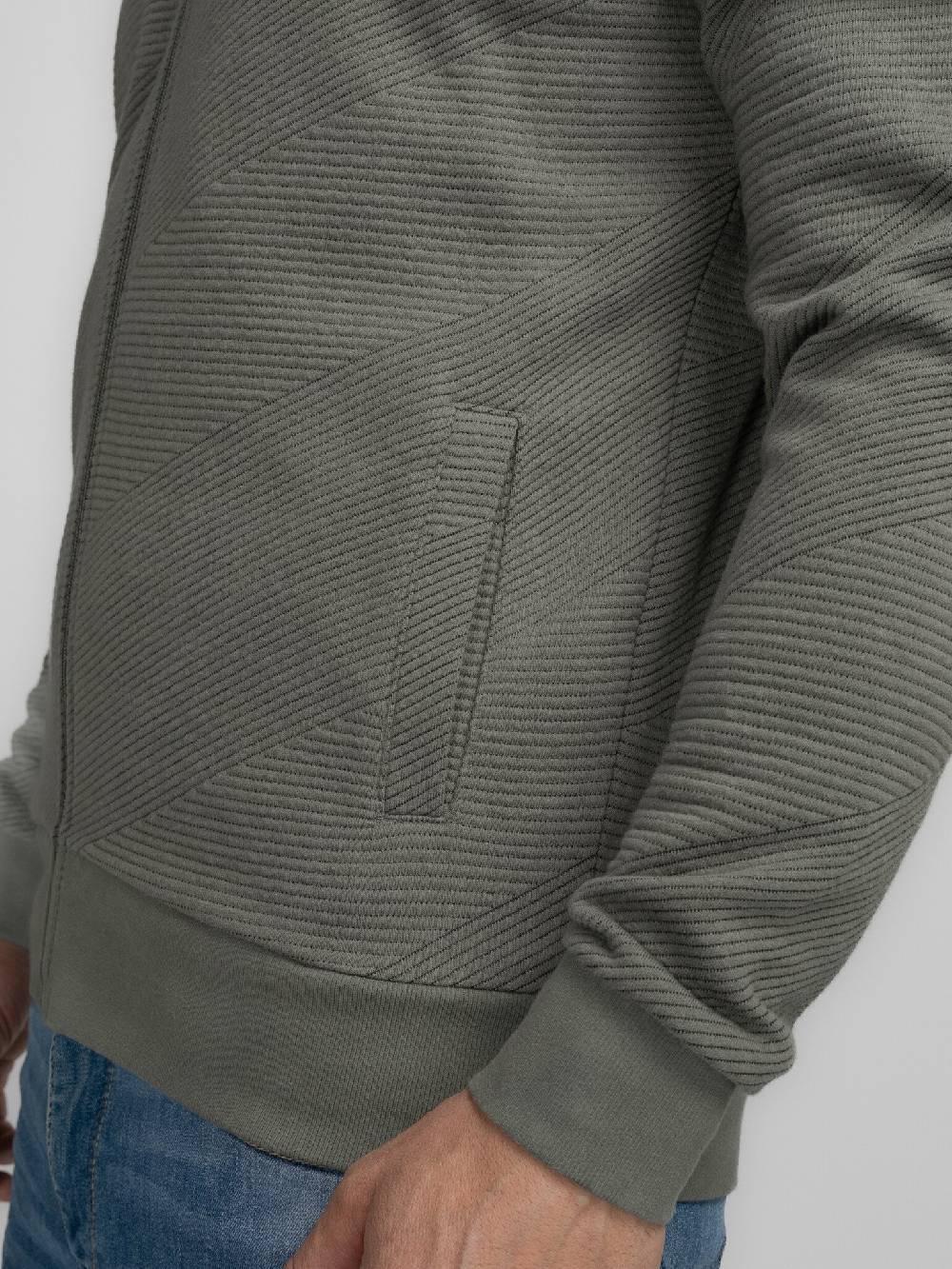 Petrol M-3040-SWC315 Men Sweater Collar Zip (6165 Dark Sage) zollfrei