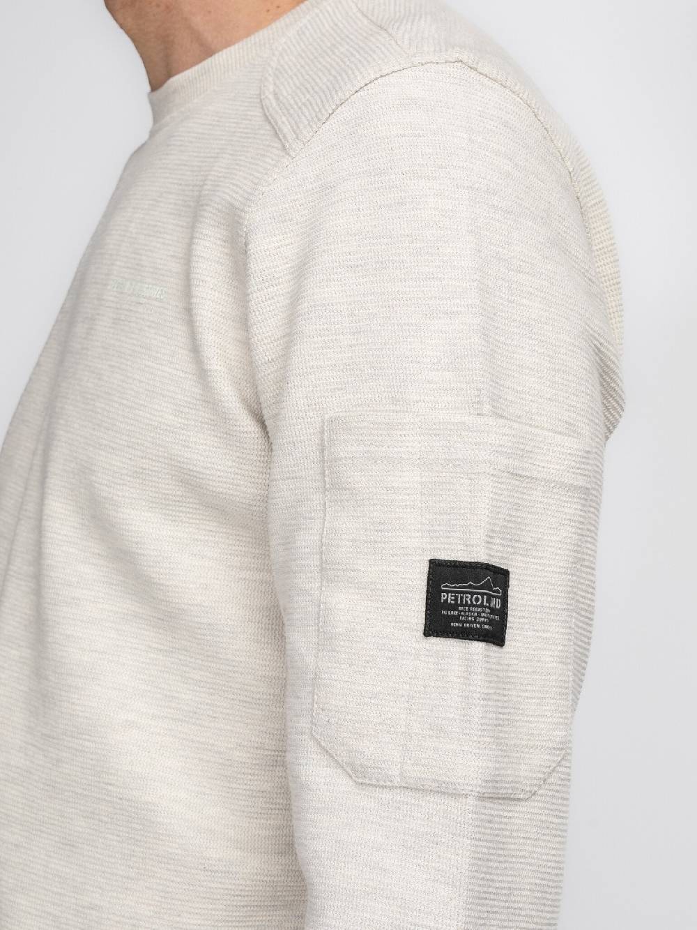 Petrol M-3040-SWR304 Men Sweater Round Neck (0009 Antique White Melee) 2025