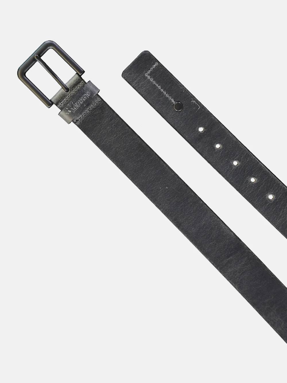 Lerros 5003018 LEREN RIEM MATTHEW MET ZWARTE GESP (250 MID GREY MELANGE) Angebote