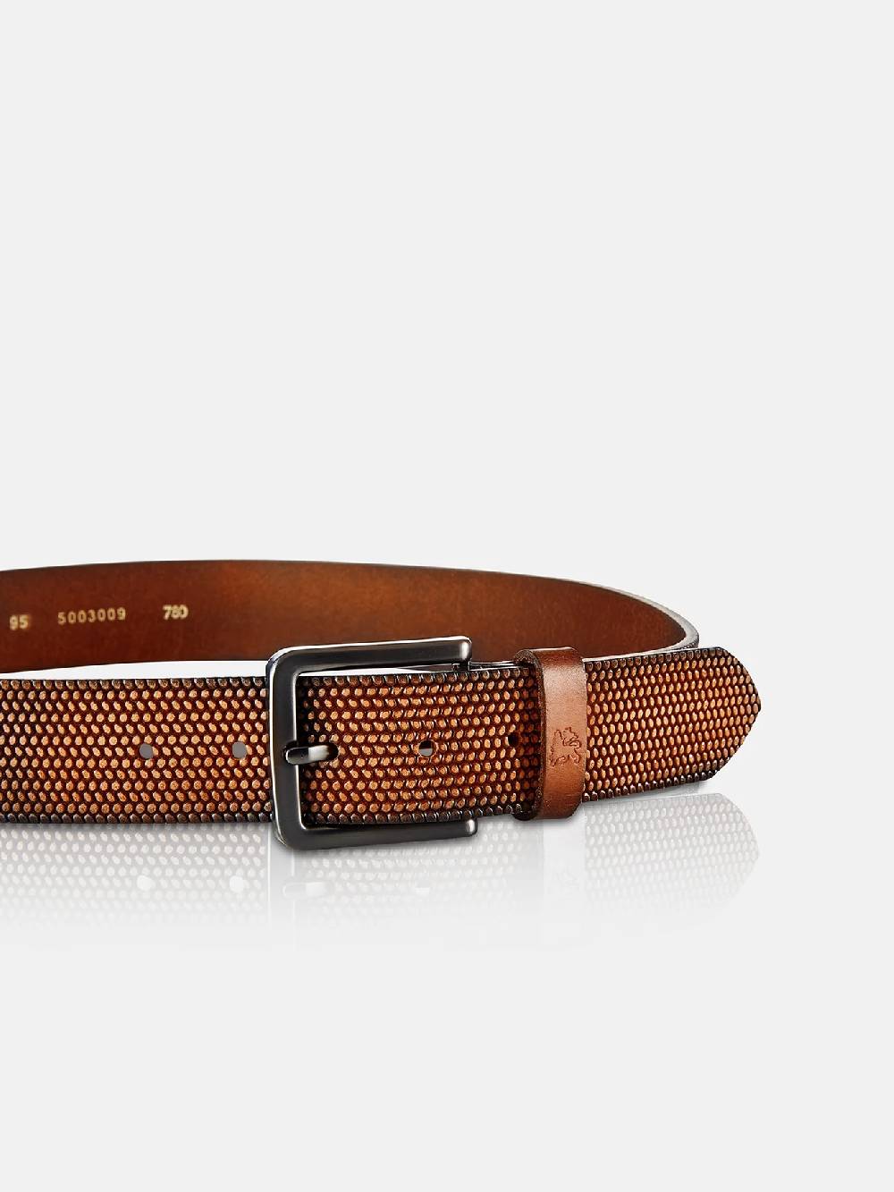 Lerros 5003009 RIEM *LEWIS* VAN BUFFELLEER MET RELIËF (740 COGNAC) im Angebot
