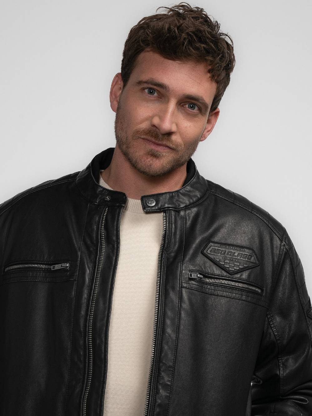 Petrol Industries M-3040-JAC106 Men Jacket PU (9091 Dark Black) Fabrikverkauf