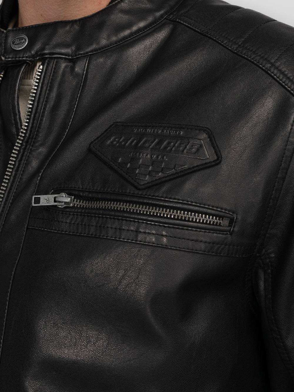 Petrol Industries M-3040-JAC106 Men Jacket PU (9091 Dark Black) Fabrikverkauf