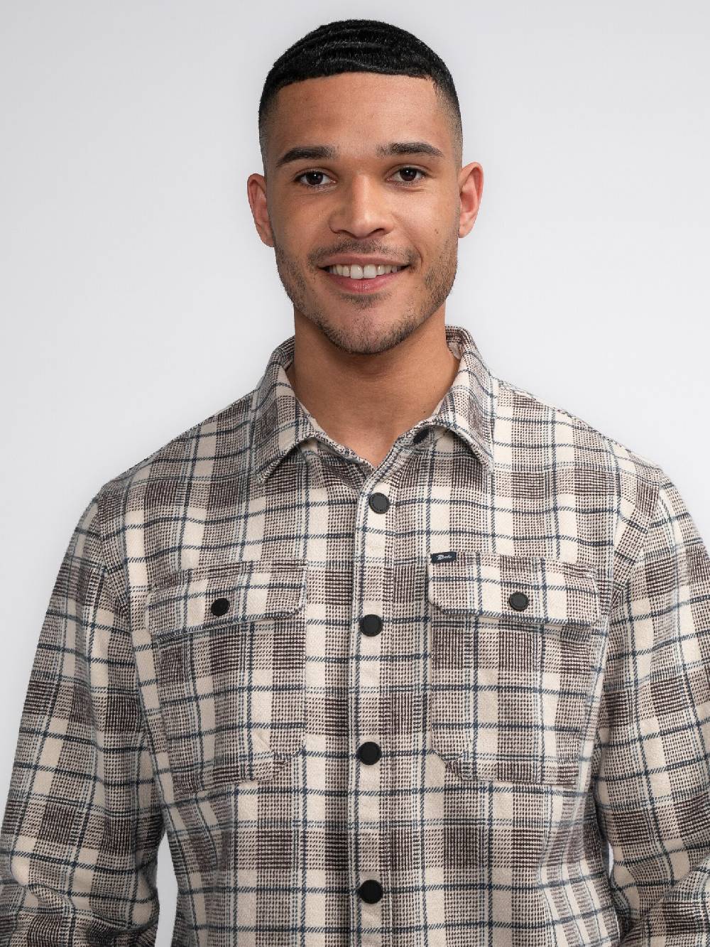 Petrol M-3040-SIL405 Men Shirt Long Sleeve Check (7137 Ecru) 50% Rabatt für begrenzte Zeit