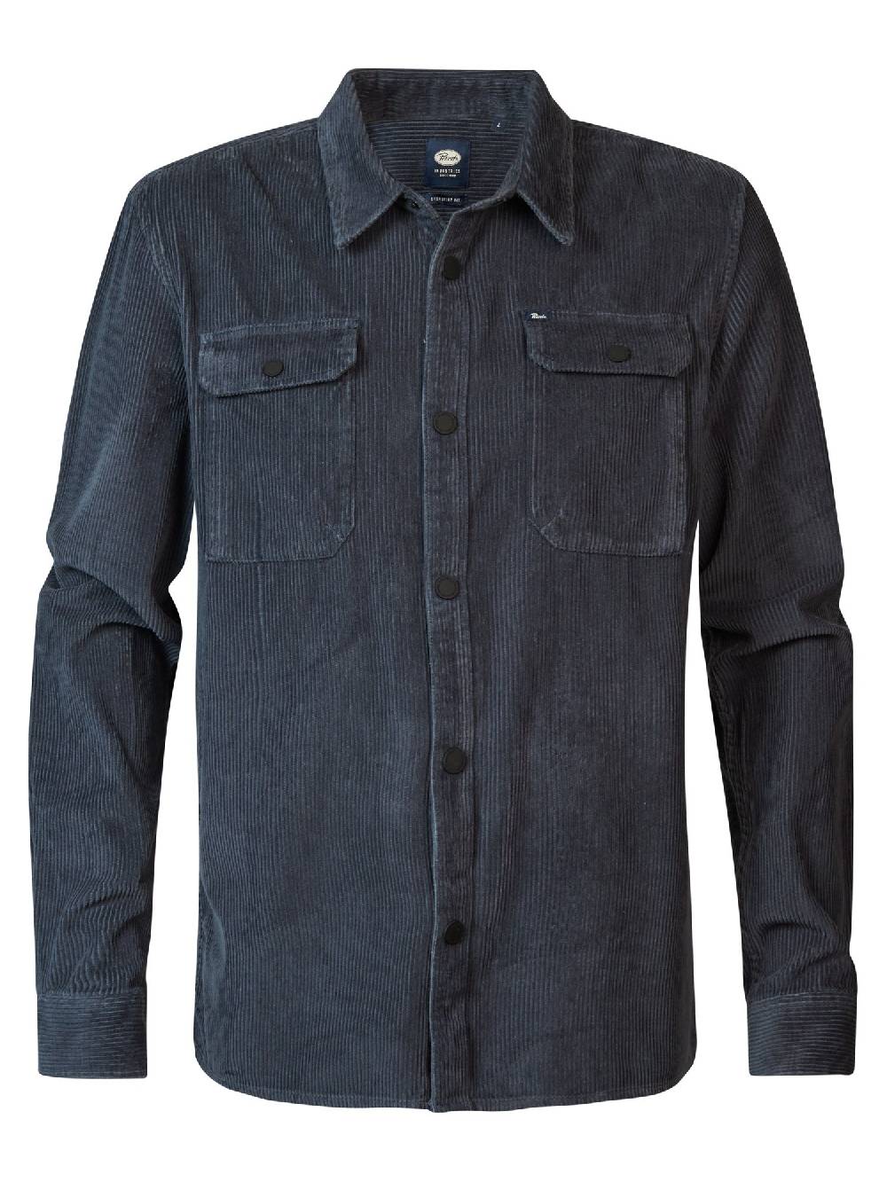 Petrol M-3040-SIL427 MEN SHIRT LONG SLEEVE UNI 5185 Midnight Blue 2025