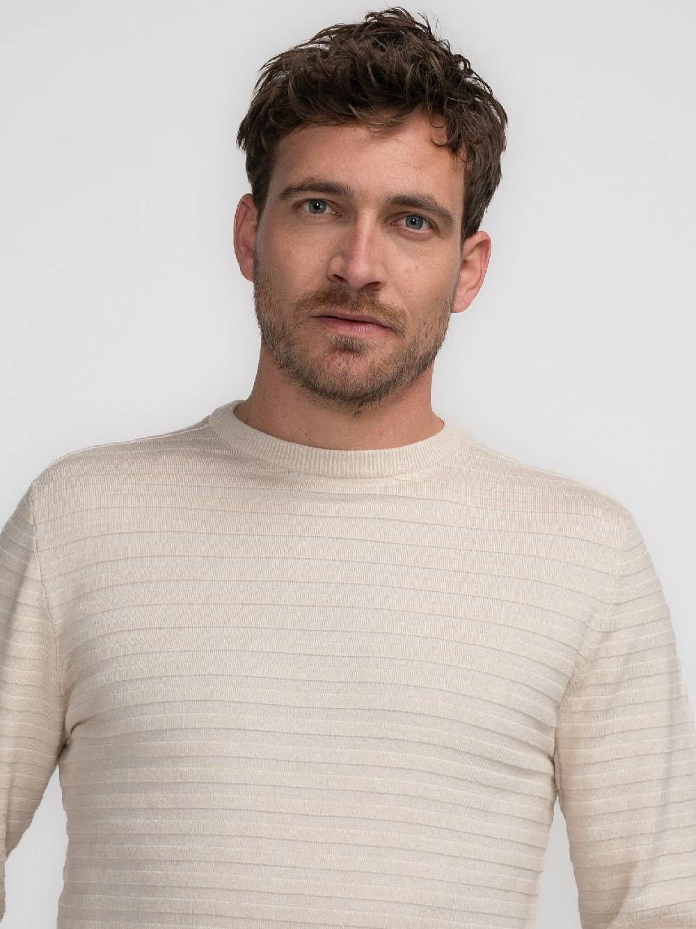 Petrol M-3040-KWR269 Men Knitwear Round Neck Basic (7137 Ecru) Hotsell