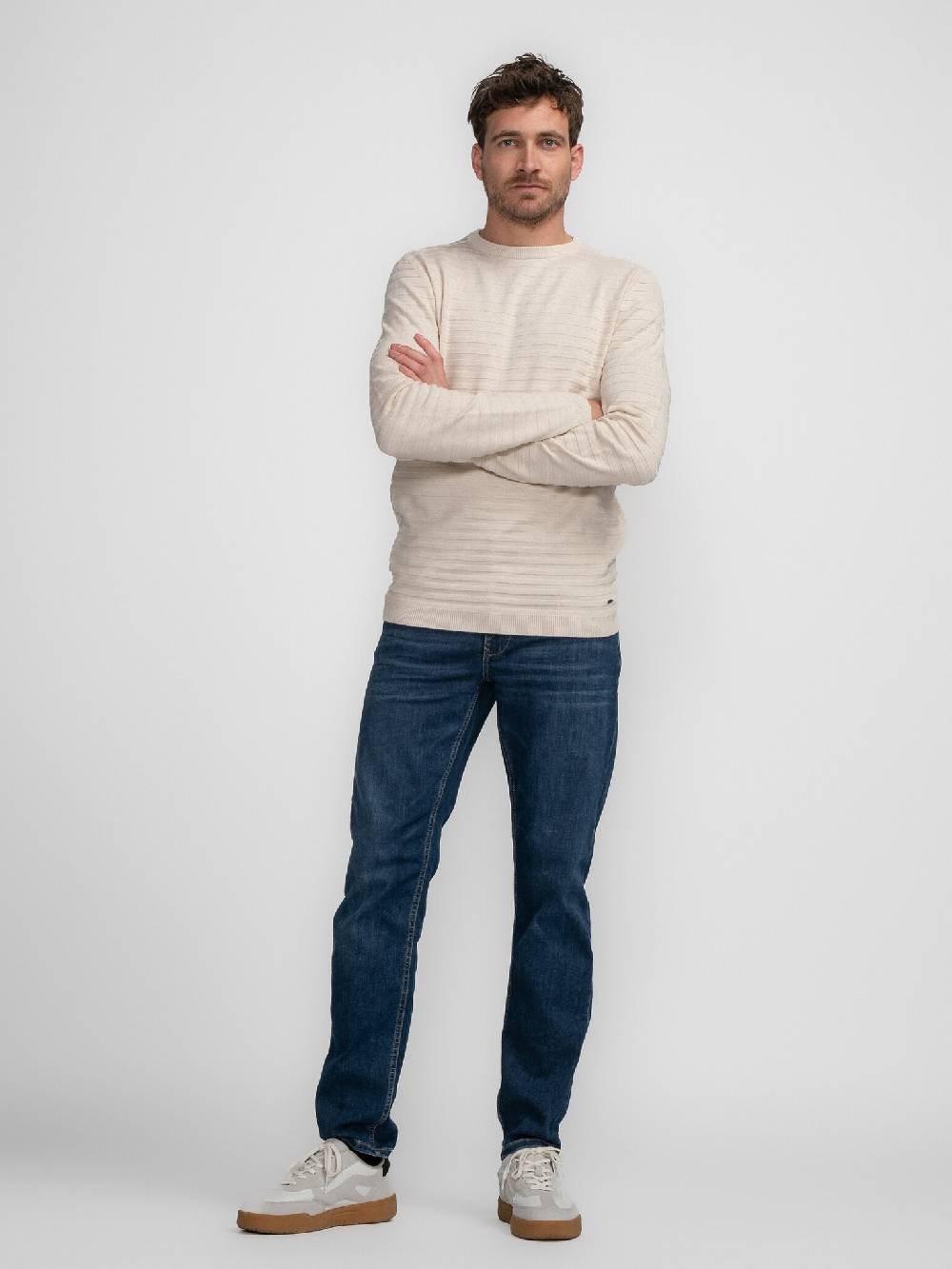 Petrol M-3040-KWR269 Men Knitwear Round Neck Basic (7137 Ecru) Hotsell