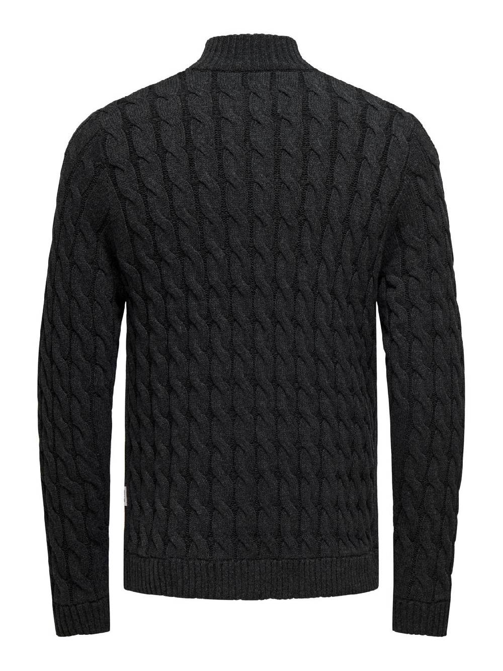 Only & Sons ONSKICKER LIFE REG 3 CABLE HALF ZIP KNIT MAGNET Blitzverkäufe