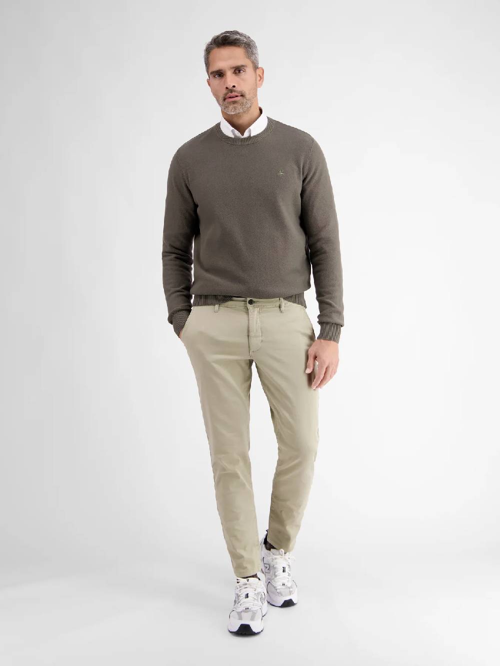 Lerros 2009166 CHINO MICROSTRUCTUUR SLIM FIT (707 SOFT STONE) Versandkostenfrei