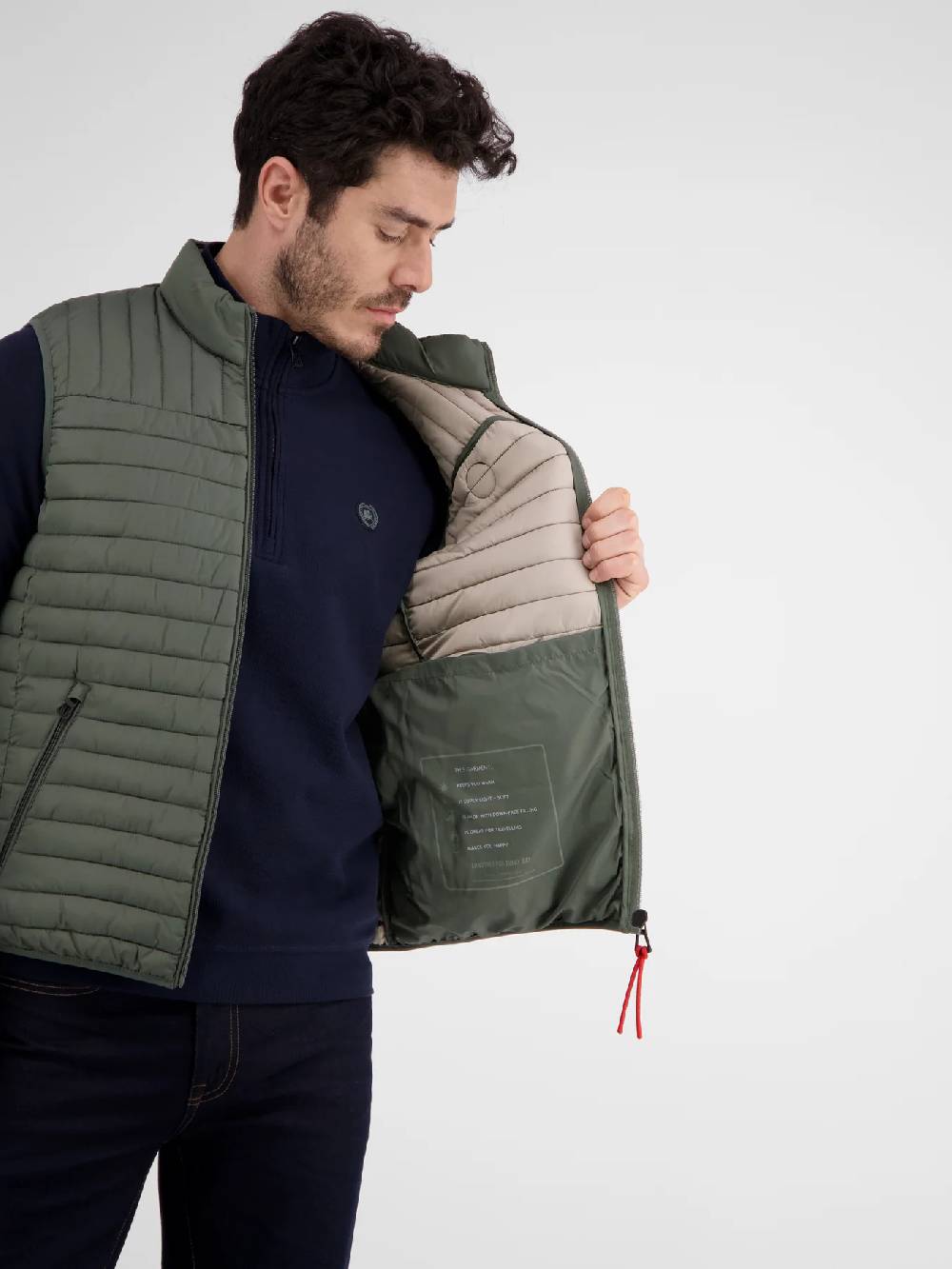 Lerros 2007341 LICHTGEWICHT VEST (618 MINERAL GREEN MELANGE) Tägliche Deals