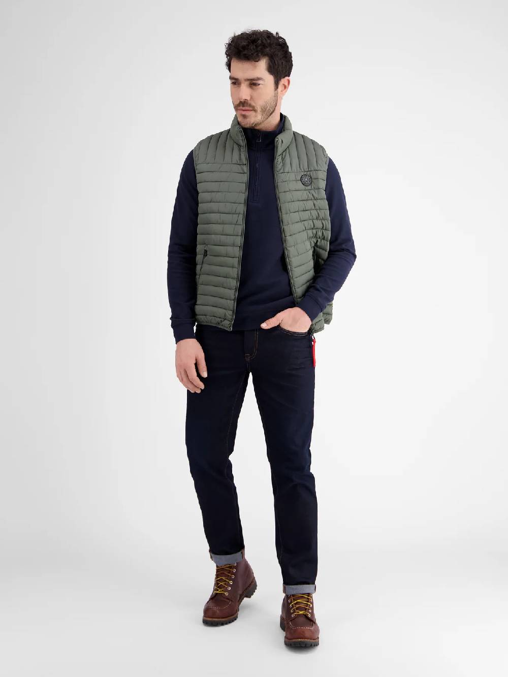 Lerros 2007341 LICHTGEWICHT VEST (618 MINERAL GREEN MELANGE) Tägliche Deals