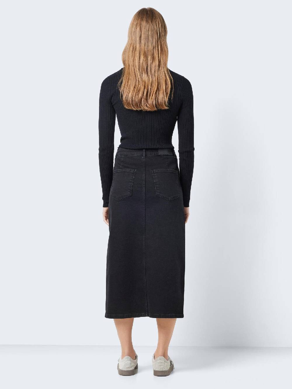 NOISY MAY KATH NW Long Skirt (Black Denim) Verkauf