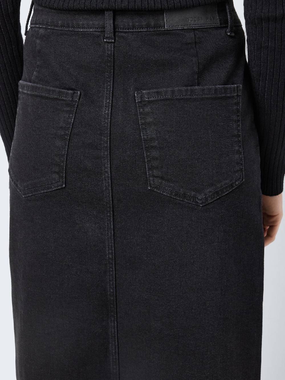 NOISY MAY KATH NW Long Skirt (Black Denim) Verkauf
