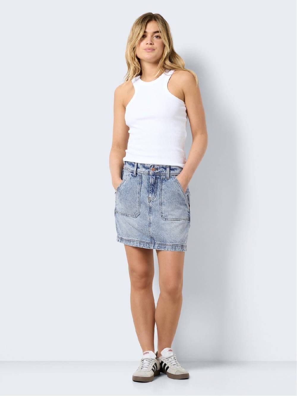NOISY MAY REGINA HW Denim Skirt (Light Blue Used) Angebote