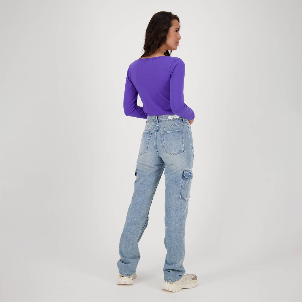 RAIZZED WOMEN Sunset Worker Mid Blue Stone Straight Jeans Tiefpreis
