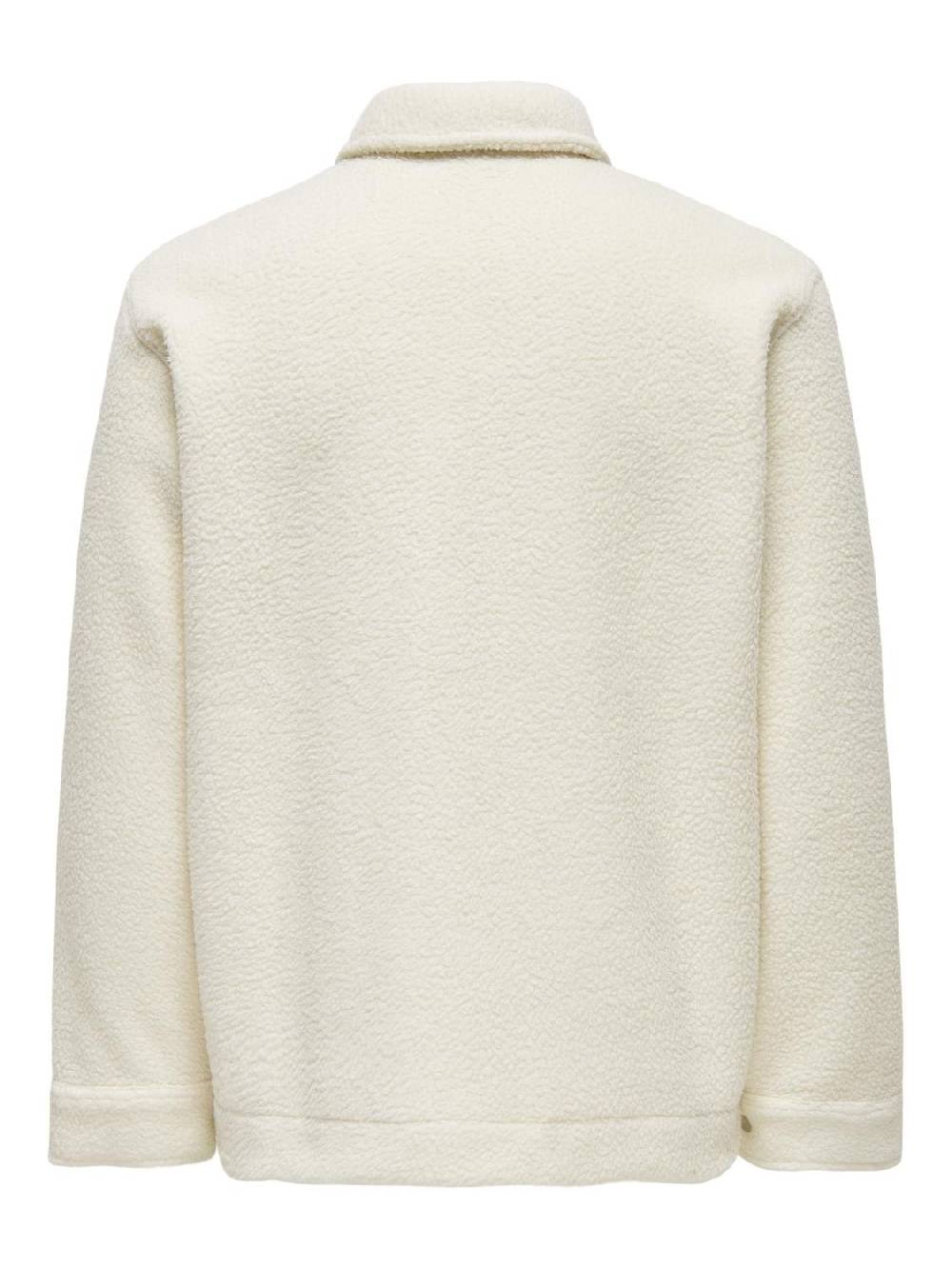 Only & Sons ONSMILIO TEDDY OVERSHIRT SWEAT VD Antique White Speichern exportieren