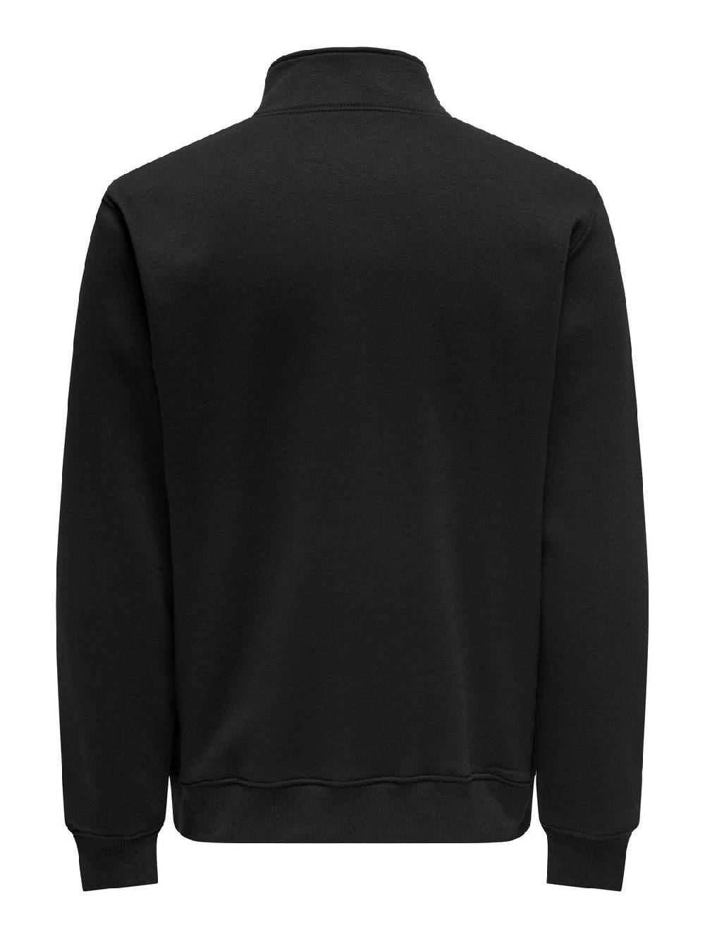 Only & Sons ONSCURATED REG HALF ZIP SWEAT Black) Outlet