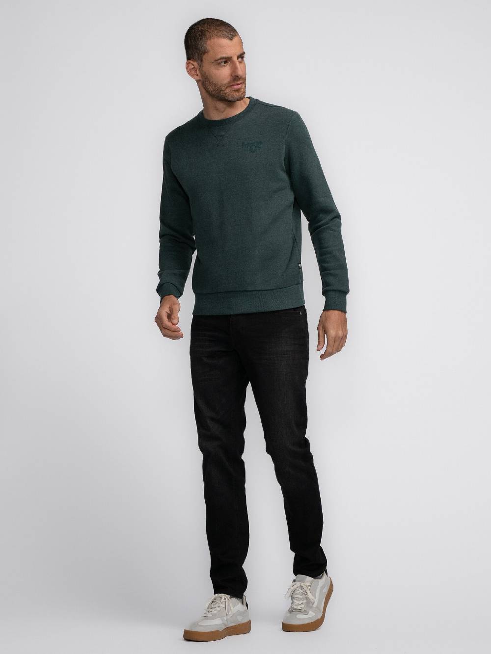 Petrol M-3040-SWR309 MEN SWEATER ROUND NECK PRINT 6089 Bottle Hotsell