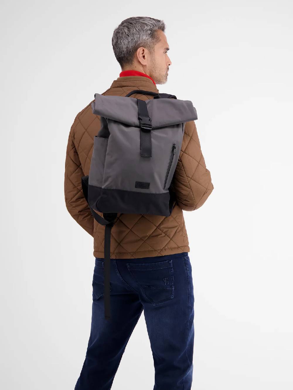 Lerros 5002121 SEATTLE RUGZAK MET ROLSLUITING (250 MID GREY MELANGE) Preisnachlass