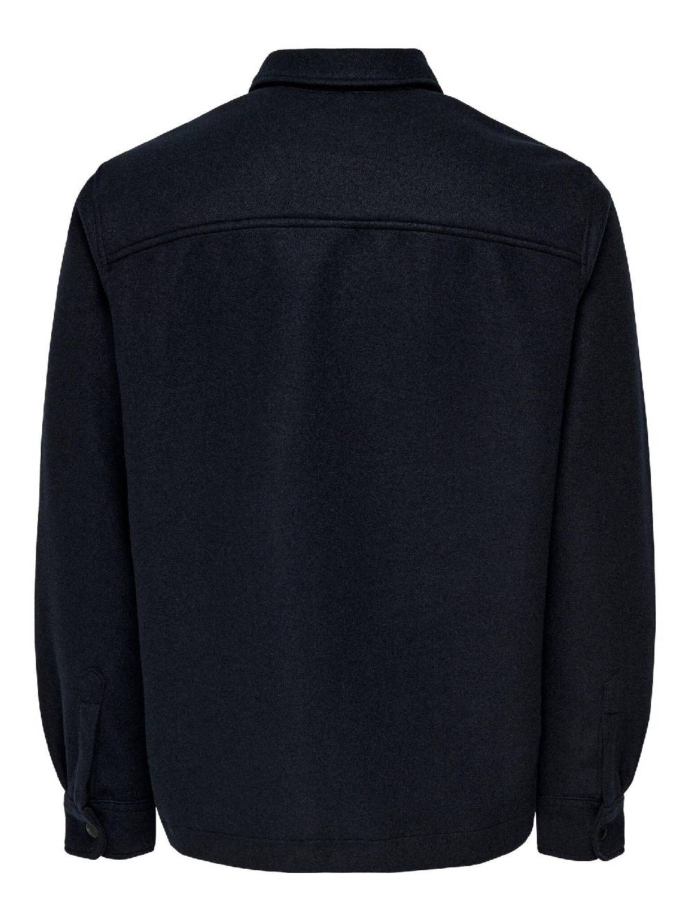 Only & Sons Onsdal OVR ZIP LS Shirt (187197 Dark Navy) Kauf eins, bekomm eins gratis