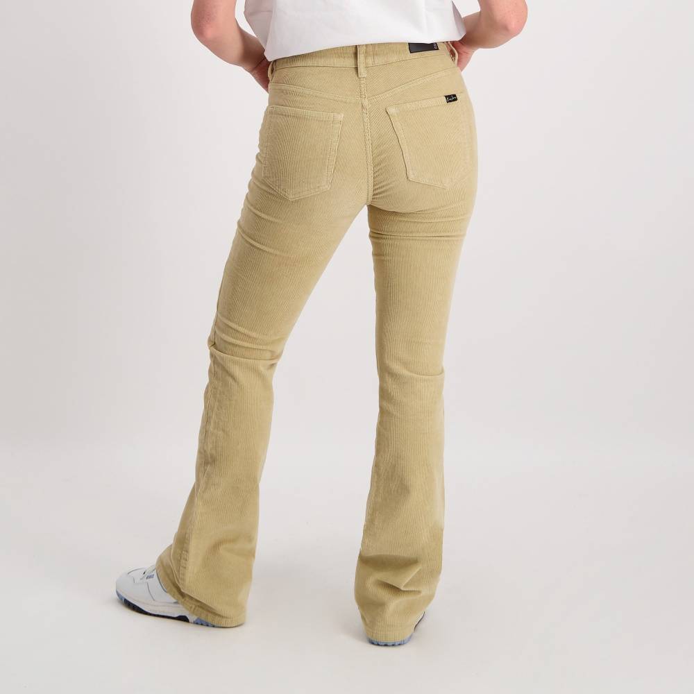 Cars Jeans Desiree Flare Corduroy Khaki Rabatte dieses Monats