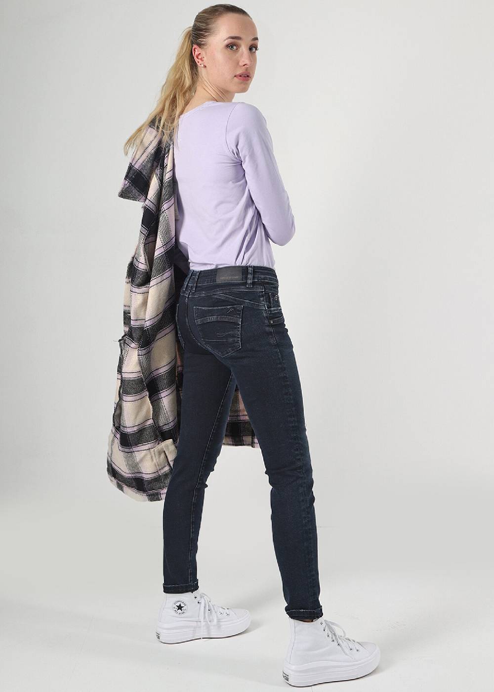 M.O.D SUZY Skinny fit - Slip Blue Black Flash Sale