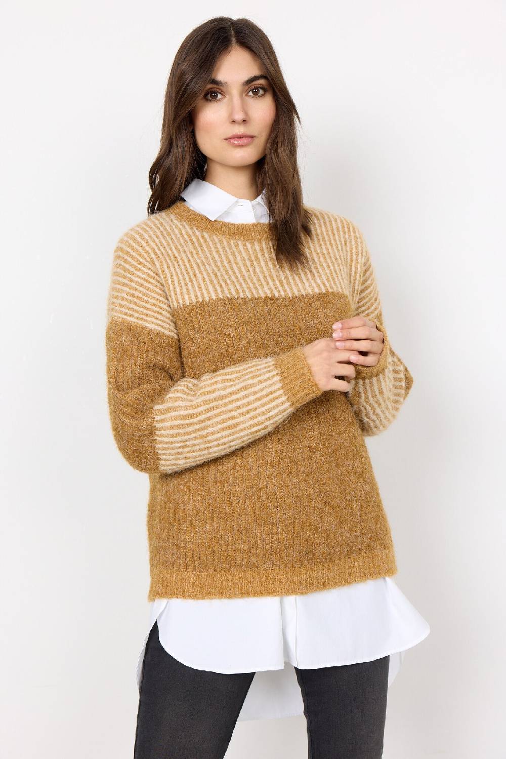 Soya Concept SC-TORINO YD STRIPE 6 (93460C GOLDEN YELLOW MELANGE C) Große Rabatte