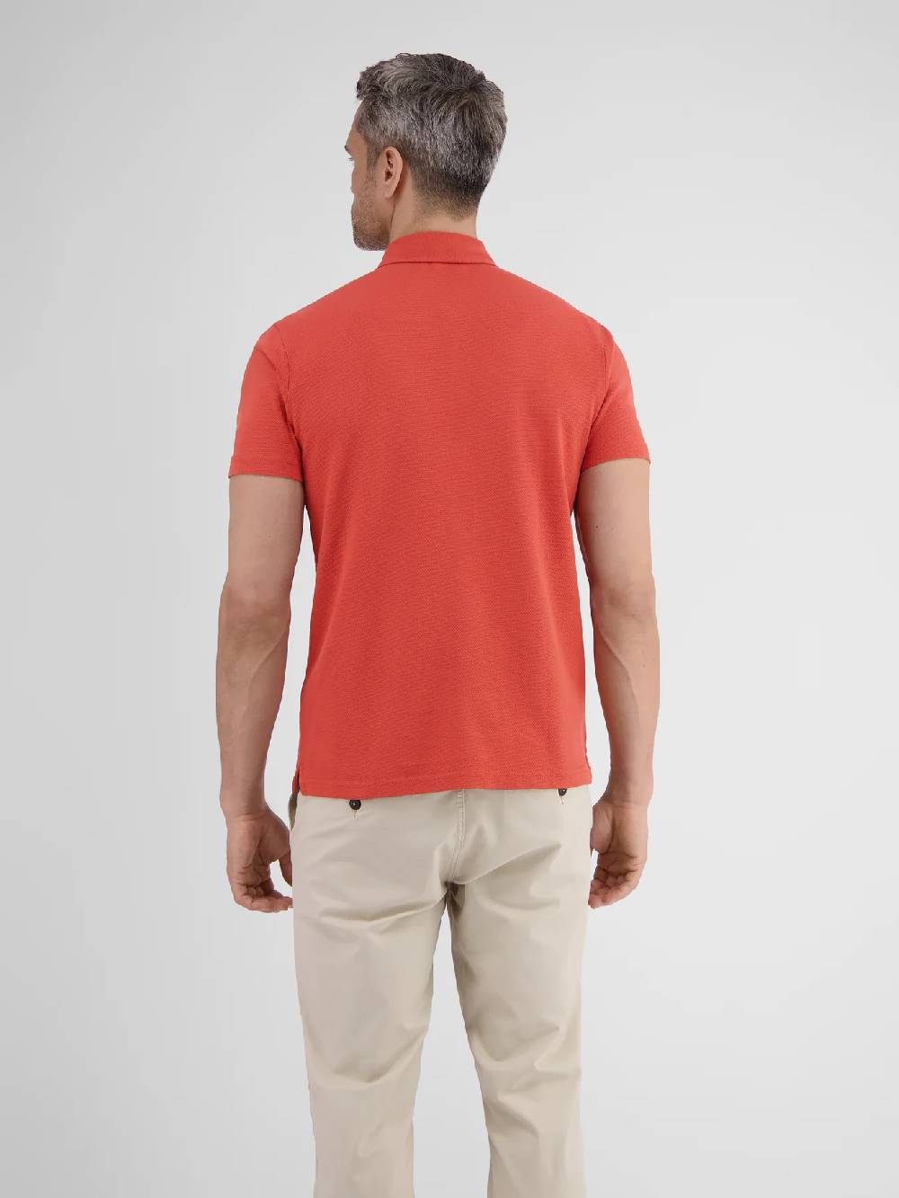 Lerros 2443204 POLOSHIRT IN SPORTIEVE WAFELPIQUÉKWALITEIT (327 DEEP CORAL RED) Super Rabatt