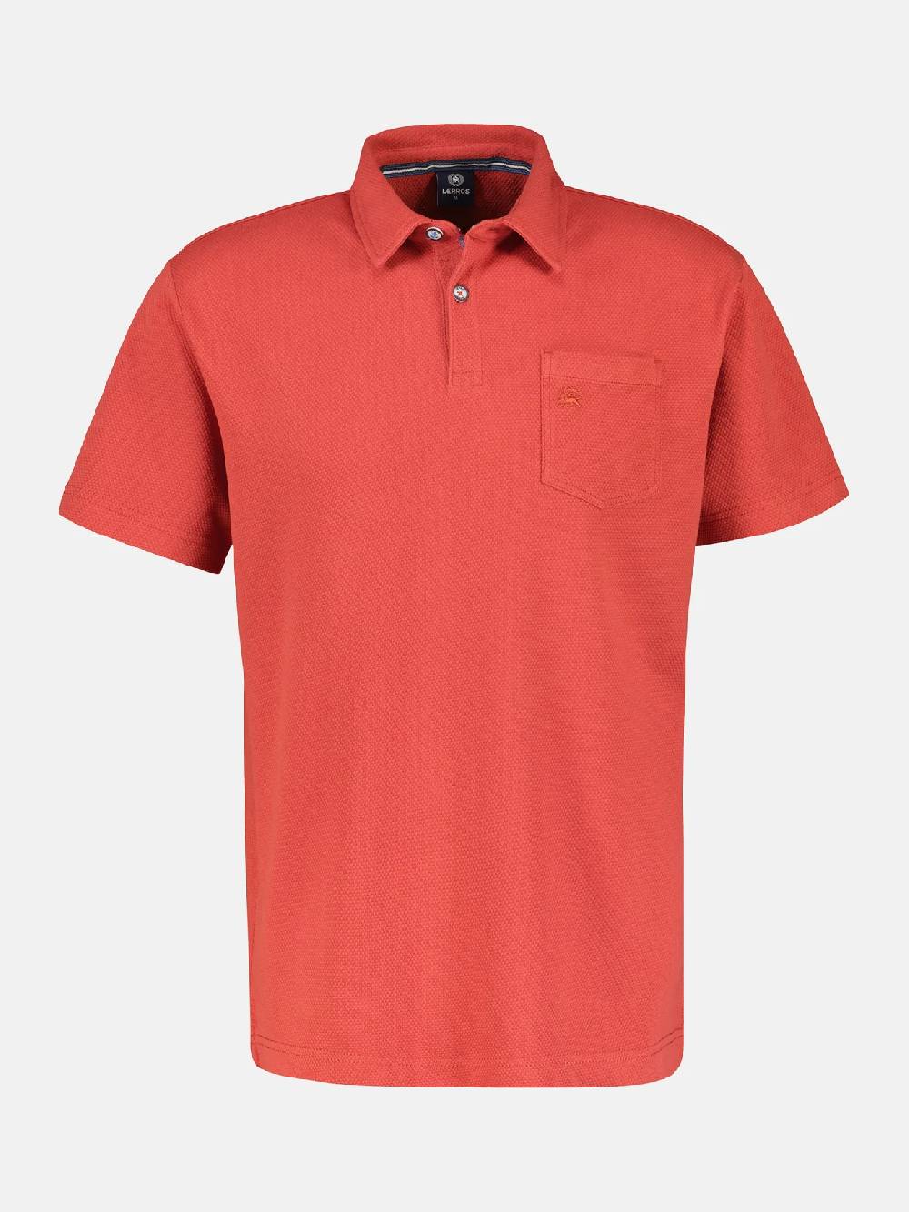 Lerros 2443204 POLOSHIRT IN SPORTIEVE WAFELPIQUÉKWALITEIT (327 DEEP CORAL RED) Super Rabatt