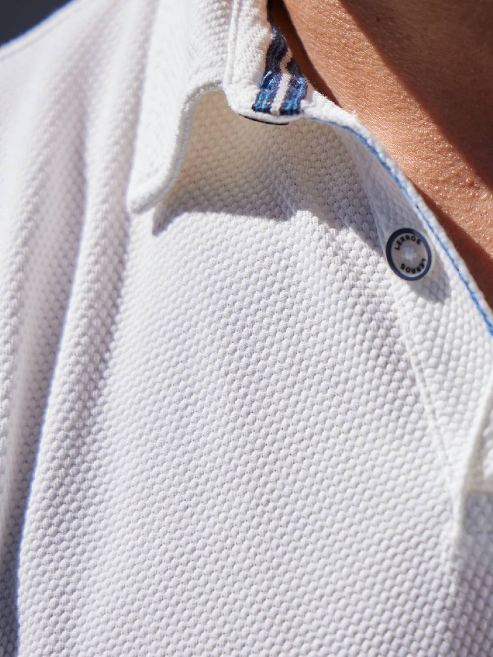 Lerros 2443204 POLOSHIRT IN SPORTIEVE WAFELPIQUÉKWALITEIT (103 BROKEN WHITE) 50% Rabatt mit kostenlosem Versand