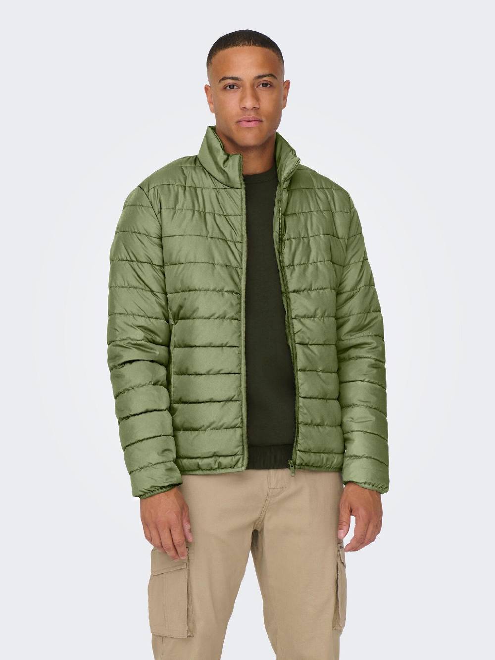 Only & Sons Onsbron Quilt Jacket OTW VD (279918 Winter Moss) Flash Sale