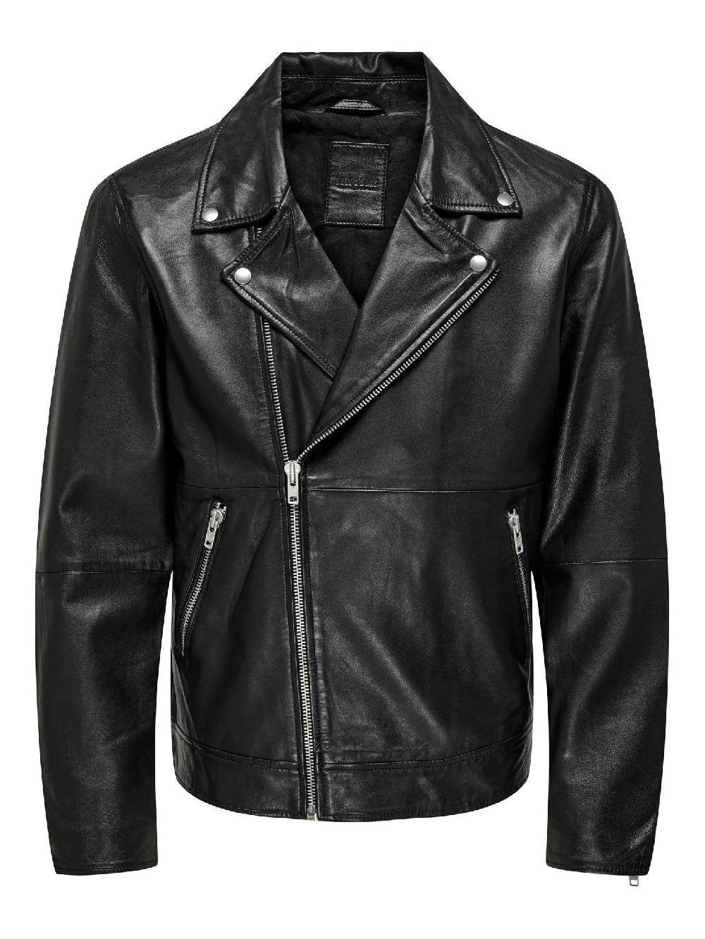 Only & Sons ONSJOHN LEATHER BIKER JACKET OTW (Black) Fabrikverkauf