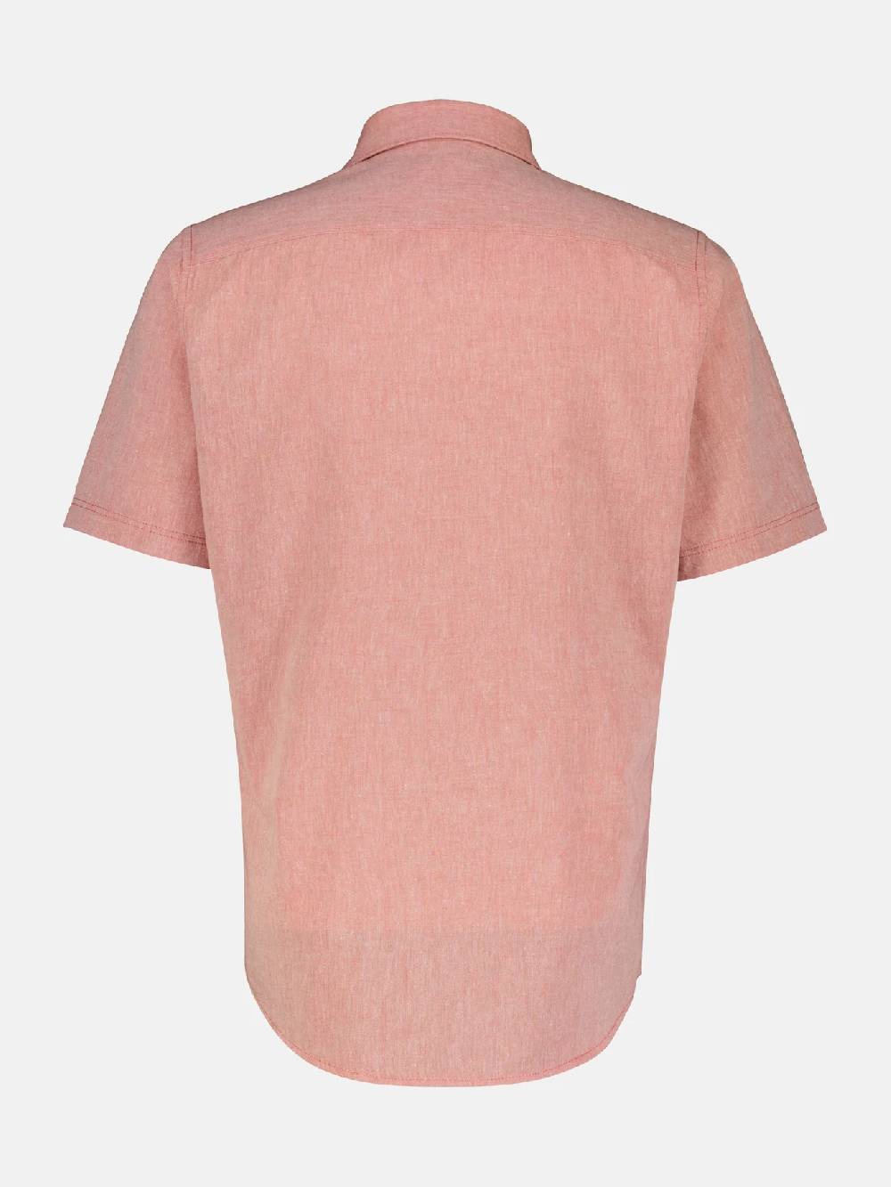Lerros 2442010 CASUAL KATOENEN LINNEN OVERHEMD (327 DEEP CORAL RED) Online Shopping