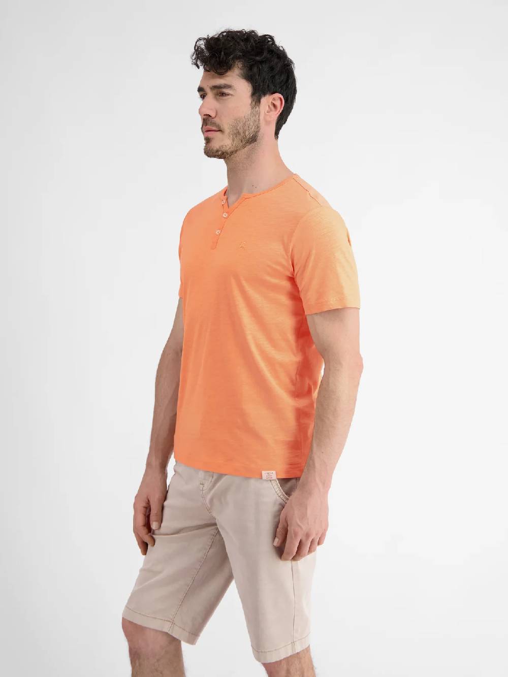 Lerros 2433908 BASIS HENLEY-SHIRT (927 MELLOW PEACH) Preisnachlass