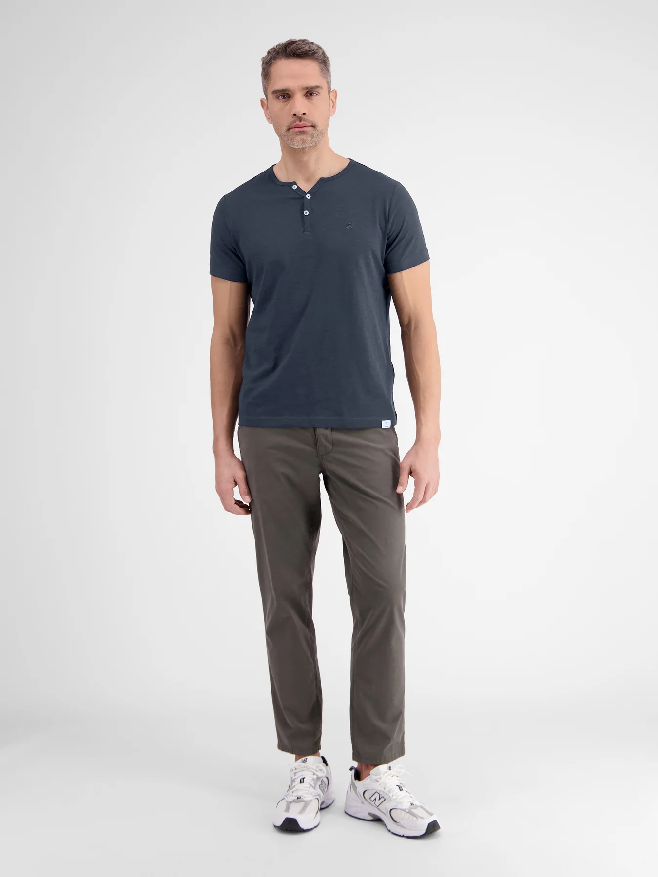Lerros 2433908 BASIS HENLEY-SHIRT (485 CLASSIC NAVY) Saisonschlussverkauf